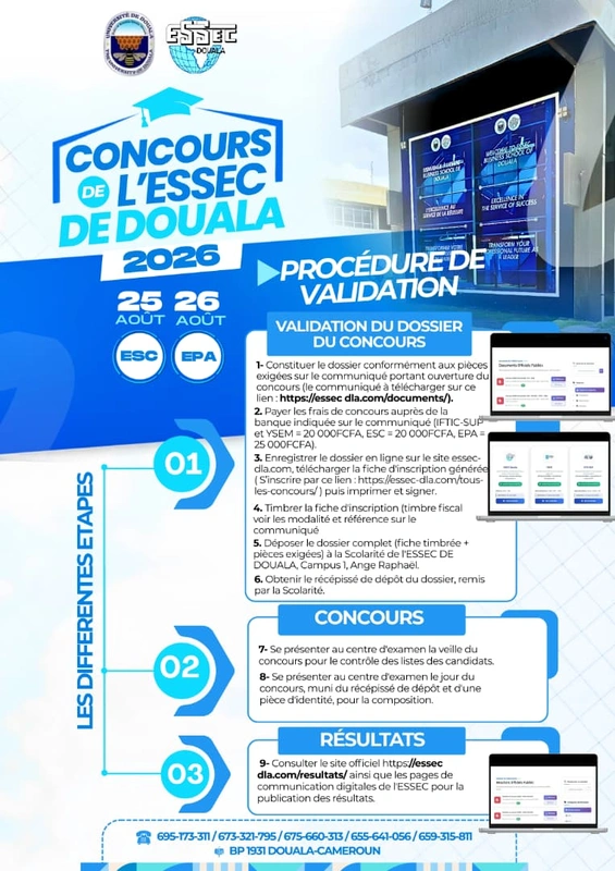 concours ESSEC de Douala 2026